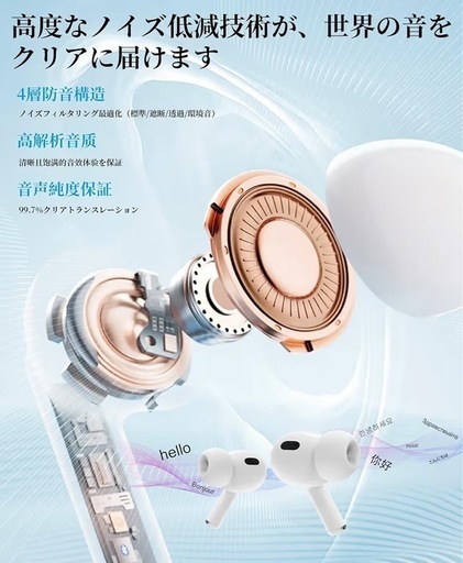 新品！！翻訳機能付きイヤホン オンライン翻訳