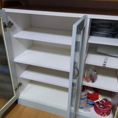 値下げ白色キッチンカウンター収納
