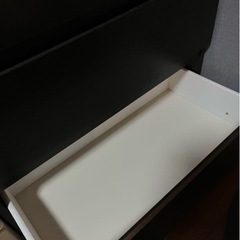 木製　ダークブラウン　3段チェストの画像