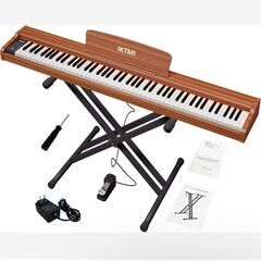 新品未使用★電子ピアノ 88鍵盤★木製　88鍵 電子ピアノスタン...