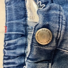 ikka デニムブルー スリムフィットパンツの画像