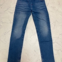 ikka デニムブルー スリムフィットパンツ
