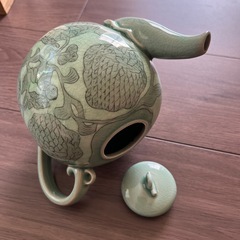 韓国陶窯　金正黙の水注　箱付きの画像