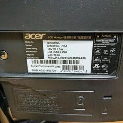 モニター. Acer　エイサー　G206HQL　薄型 20インチ　ワイドの画像