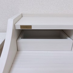 天然木　ホワイト　コンパクトデスク　勉強机　オフィスデスク　リモート　机の画像