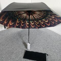 折りたたみ傘 ワンタッチ自動開閉 防風  晴雨兼用 黄金の波紋の画像