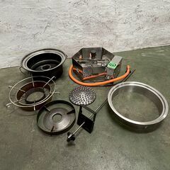 【SHINPO】 シンポ ガスコンロ こんろ機能付焼物器 焼肉 テーブルロースター埋込用 LPガス用 1LXC1C1L ⑯ 鍋対応 N0880の画像