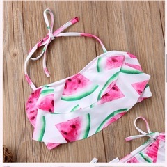 🍉新品🍉　スイカ　ビキニ　130cm 女の子　水着 の画像