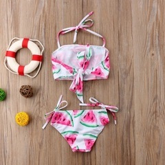 🍉新品🍉　スイカ　ビキニ　130cm 女の子　水着 の画像