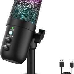 【新品未使用】コンデンサーマイク　USBマイク　　ゲーミングマイ...