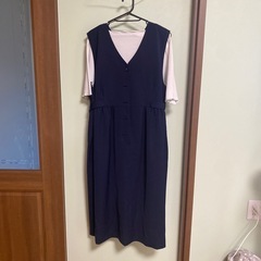 【2枚セット】リブニット&ワンピース