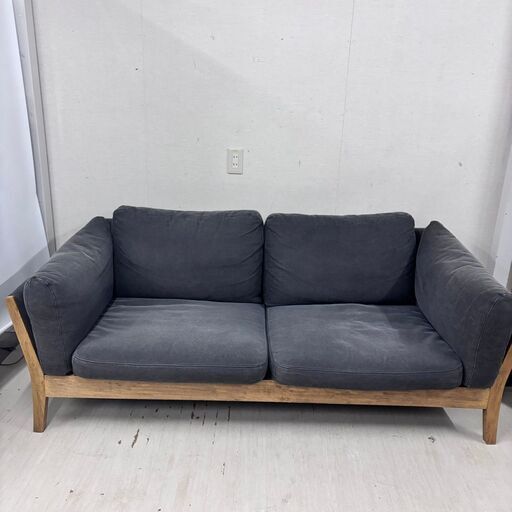 23922 3人掛けソファ 幅166cm ベンチシート レトロ ◇大阪市内・東大阪