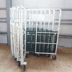 状態良好 ヤマトインダストリー P-80 カゴ台車/L型ロールコンビテナー W1100×D800×H1700 複数在庫があります 手渡し希望/自社配送可能（配送エリアについてお問い合わせください）の画像