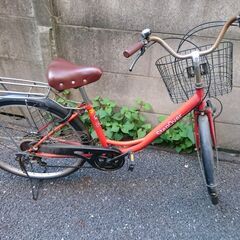 26インチ自転車／ママチャリ 6段変速つきの画像
