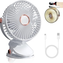 卓上扇風機 小型 USB充電式クリップ扇風機 熱中症予防対策 職...