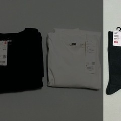 【新品タグ付き】UNIQLO ソックス ダークグレーの画像