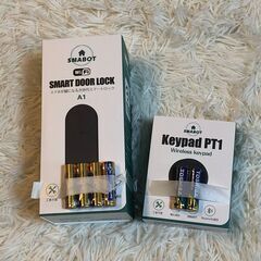 スマートロック+暗証番号パッド 玄関 鍵 ドアロック オートロック 遠隔操作対応の画像
