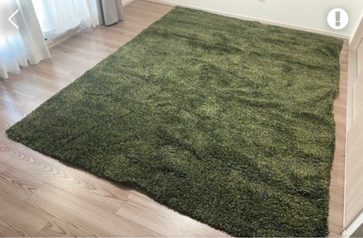 IKEA ラグマット VINDUM ヴィンドゥム グリーン