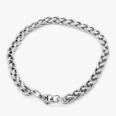 ステンレス製/シルバーチェーンブレスレット（新品）3mm