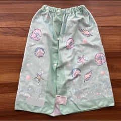 🍀貝殻 グリーン ラップタオルの画像