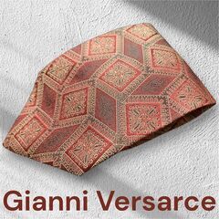 Gianni Versace 幾何学クラシック柄ネクタイ イタリア生地×日本製の画像