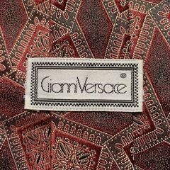 Gianni Versace 幾何学クラシック柄ネクタイ イタリア生地×日本製の画像