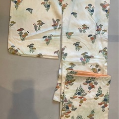 正絹　花柄着物