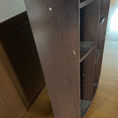 ★美品★ガッチリ本棚★飾り棚★オシャレ形状★の画像
