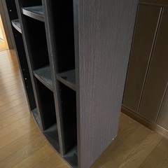 ★美品★ガッチリ本棚★飾り棚★オシャレ形状★の画像
