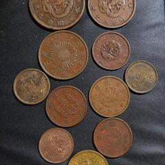 日本近代古銭　明治　大正　昭和　銅貨　古銭　アンティーク　コレクションの画像