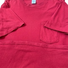 90s TOWN CRAFT ポケットtシャツ ワインレッド Lsizeの画像