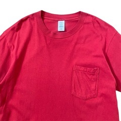 90s TOWN CRAFT ポケットtシャツ ワインレッド Lsizeの画像