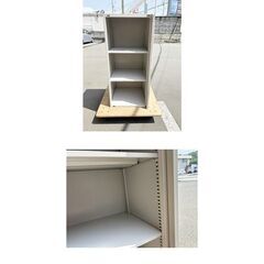 片開き書庫３段　鍵付き　F-NA-795-0520A「オフィス家具のワンツーマート」の画像