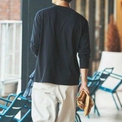 AIGLE エーグル ヘビーウェイト オーバーサイズ  ビッグロゴロンT 「EC限定」　ブラック　Lサイズ　新品の画像