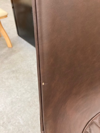 【kj155】pvcレザー 合皮 ダイニングチェア 2脚セット ブラウン スチール脚 カフェスタイル アームレスチェア 食卓椅子 　検)一人暮らし　ファミリー　冷蔵庫　洗濯機　オフィス　事務　テーブル　ラック　収納　家具　ソファ　キッチン