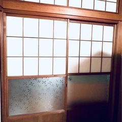 雪見障子 木製 レトロ 造作建具 古民家 ガラス戸 建具 引き戸...