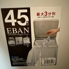 ゴミ箱 2個セット 45L 蓋付き ペダル式 複数出品の画像