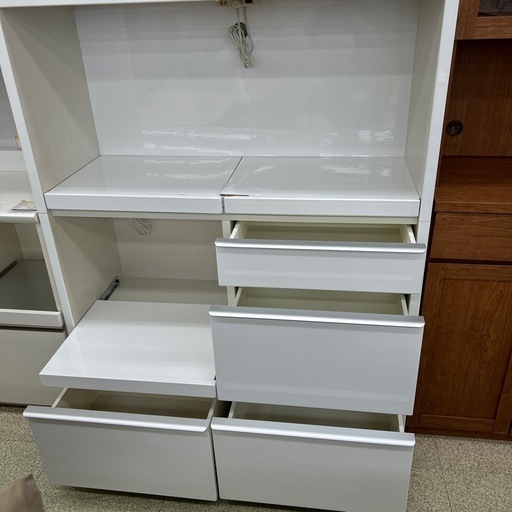 松田家具 レンジボード ※はがれあり TJ12050