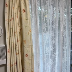 カーテン　レースセット　幅180×丈165 2枚セット