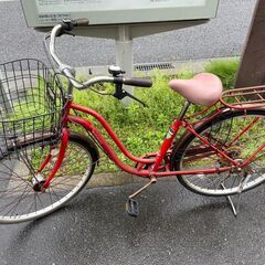 自転車　No.281　レッド　26インチ　LEDオートライト　※...