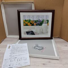 未使用品　木製額縁　M05　6切　ブラウン　フジカラー　パネル・...
