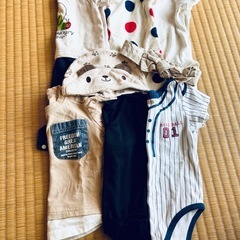 ベビー　夏服ロンパース　半袖6点セット　80cm