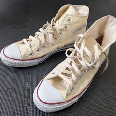【CONVERSE オールスター サイズ27（ハイカット） ベージュ】の画像