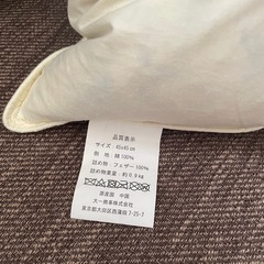 【フェザー100%】クッション 2個セット 中材 45×45cmの画像