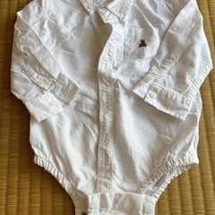GAP 長袖白シャツロンパース