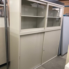 引き違い書庫 幅176×奥行40×高さ195cm カギ有 中古