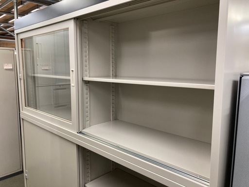 引き違い書庫 幅176×奥行40×高さ195cm カギ有 中古