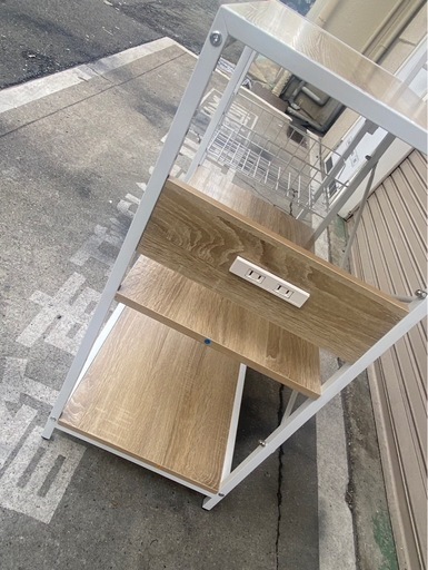 楽天市場】4口コンセントレンジ台の通販 A544♠️キッチンラック コンセント付きキッチンボード オープンラック食器棚 レンジラック