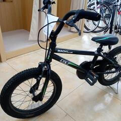 ★ジモティ割あり★  子供用自転車 不明 黒 クリーニング済み OJ9379の画像
