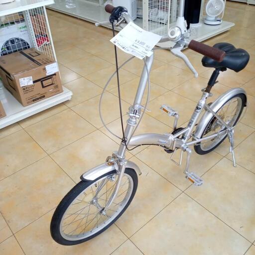 ☆ジモティ割あり☆ 折り畳み自転車 20インチ シルバー クリーニング
